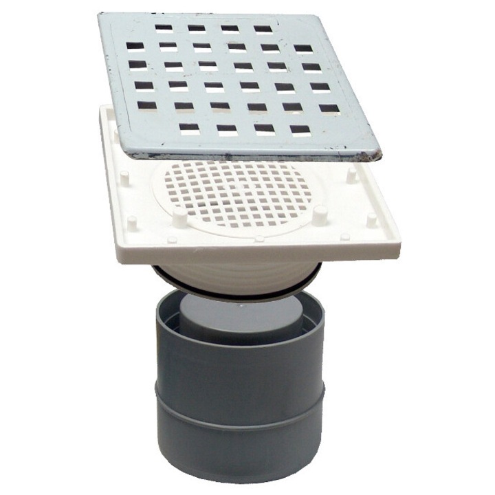 Sifon Pardoseala Patrat cu Inaltator SV SCT-H56-280-1 110/160 mm 110 mm