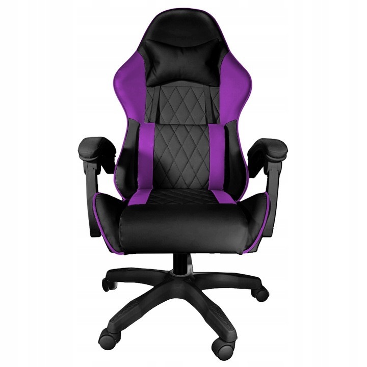 Gamer szék, PRESTIGE FG-PRS-008, fekete-lila, masszázzsal, 2 párnával, 120 kg