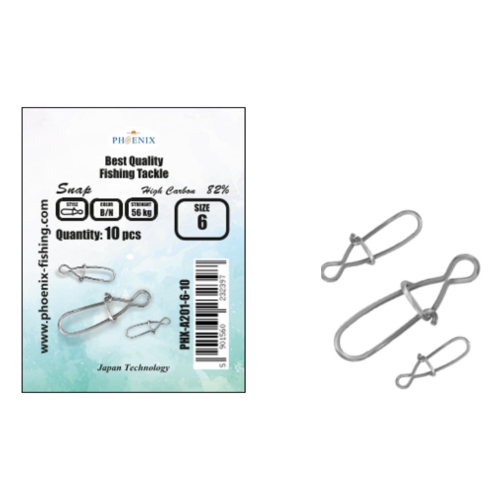 Horgászcsipesz készlet, PHOENIX, 6-os méret