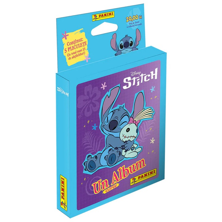 Set 5 pliculete cu stickere, Panini, Disney Stitch, 2025