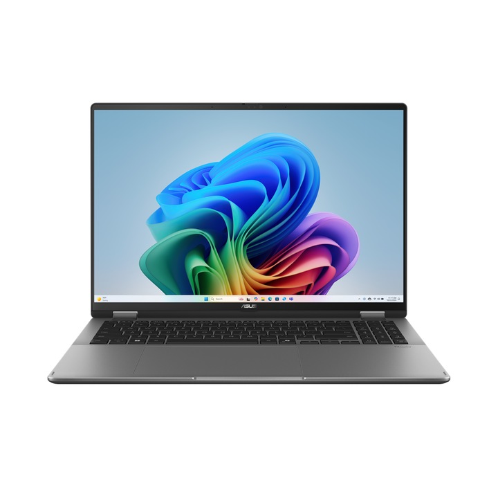 Лаптоп ASUS Vivobook 16 Flip TP3607SA-RJ005, TP3607SA-RJ005.250SSD, 15.6", Intel Core Ultra 5 226V (8-ядрен), Intel Arc Graphics, 16GB 7500MHz LPDDR5x, Сив