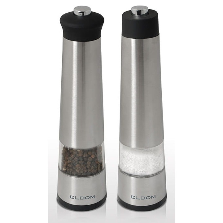 Set 2 rasnite electrice pentru sare si piper, Luka, inox, ceramic, 24 luni garantie