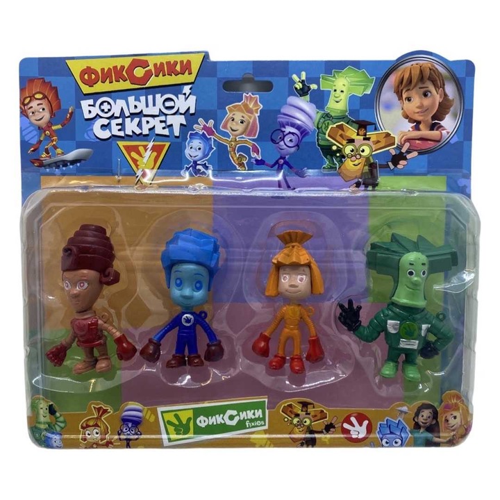 Set 4 figurine Fixiki JPT Simca, plastic, 4cm