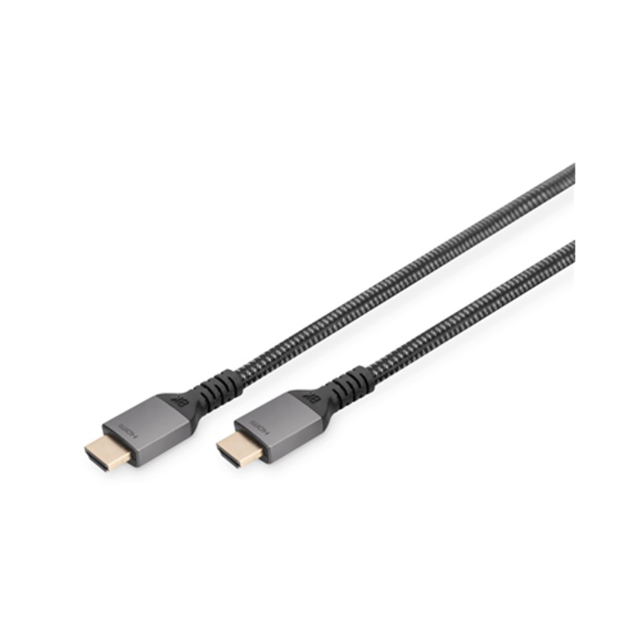 HDMI 2.1 кабел, Digitus, 1 м, 8K, черен