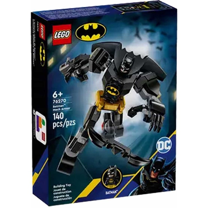Építőkészlet LEGO Batman - Batman robotja, 140 darab, 12 cm, többszínű