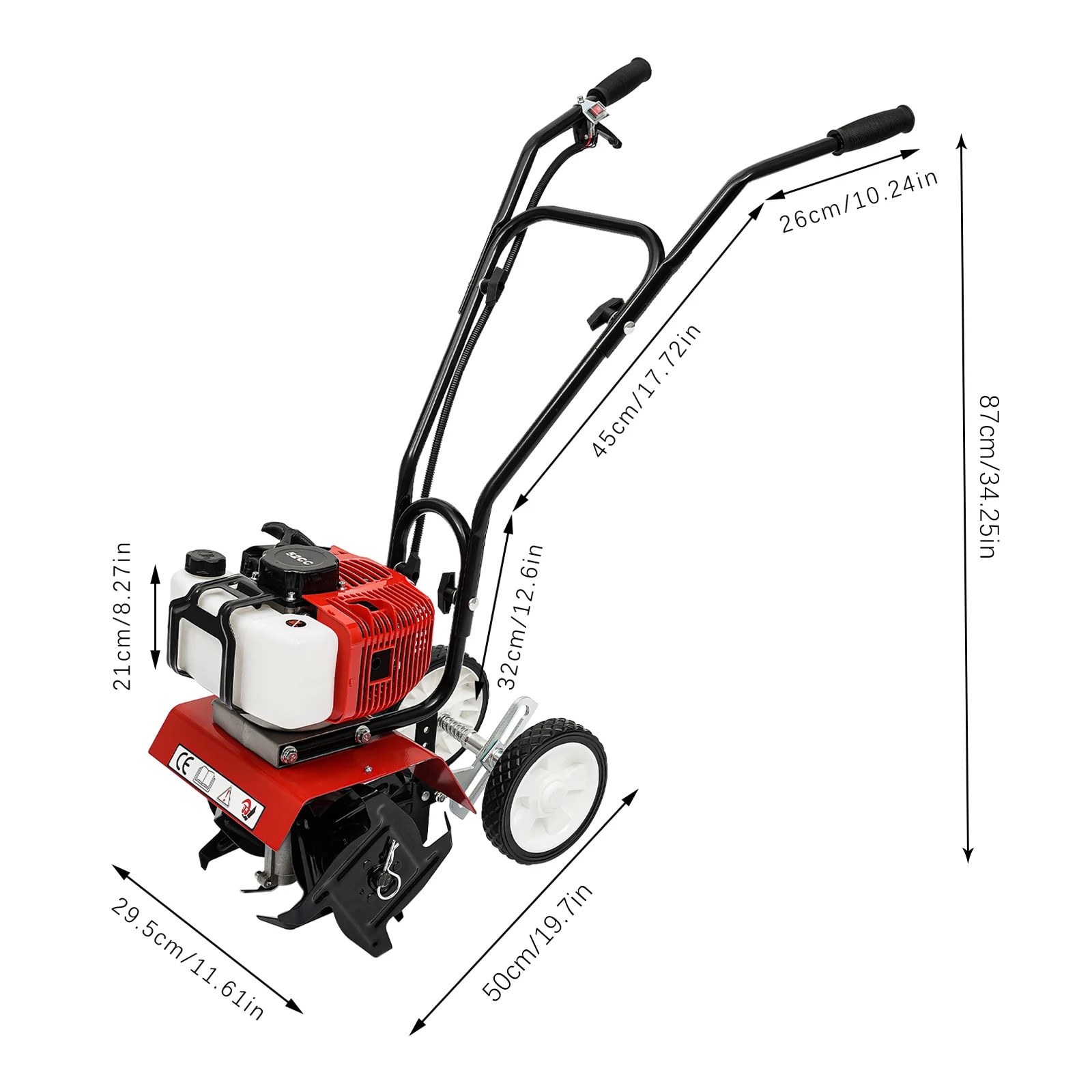 Motosapa, 1700W, 4 lame de otel, rosie, 30cm latime de cultivare