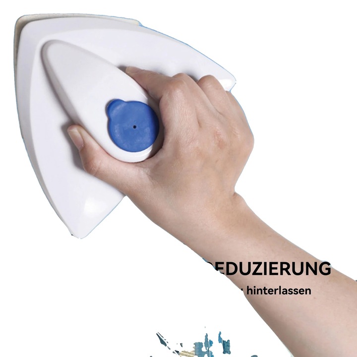 Магнитна чистачка за прозорци, двустранен дизайн, 3-8 мм, синя