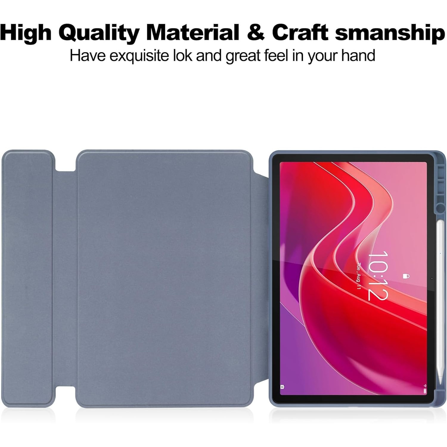 Pentru Lenovo Xiaoxin Pad 2024, 11-inch TB-331FC, Tab M11 11-inch 2023 TB-330FU, Premium PU Leather Folding Stand, piele transparenta, 360 de grade pivotant, inteligent Auto Sleep Wake cu Pen Holder caz de protectie, Violet