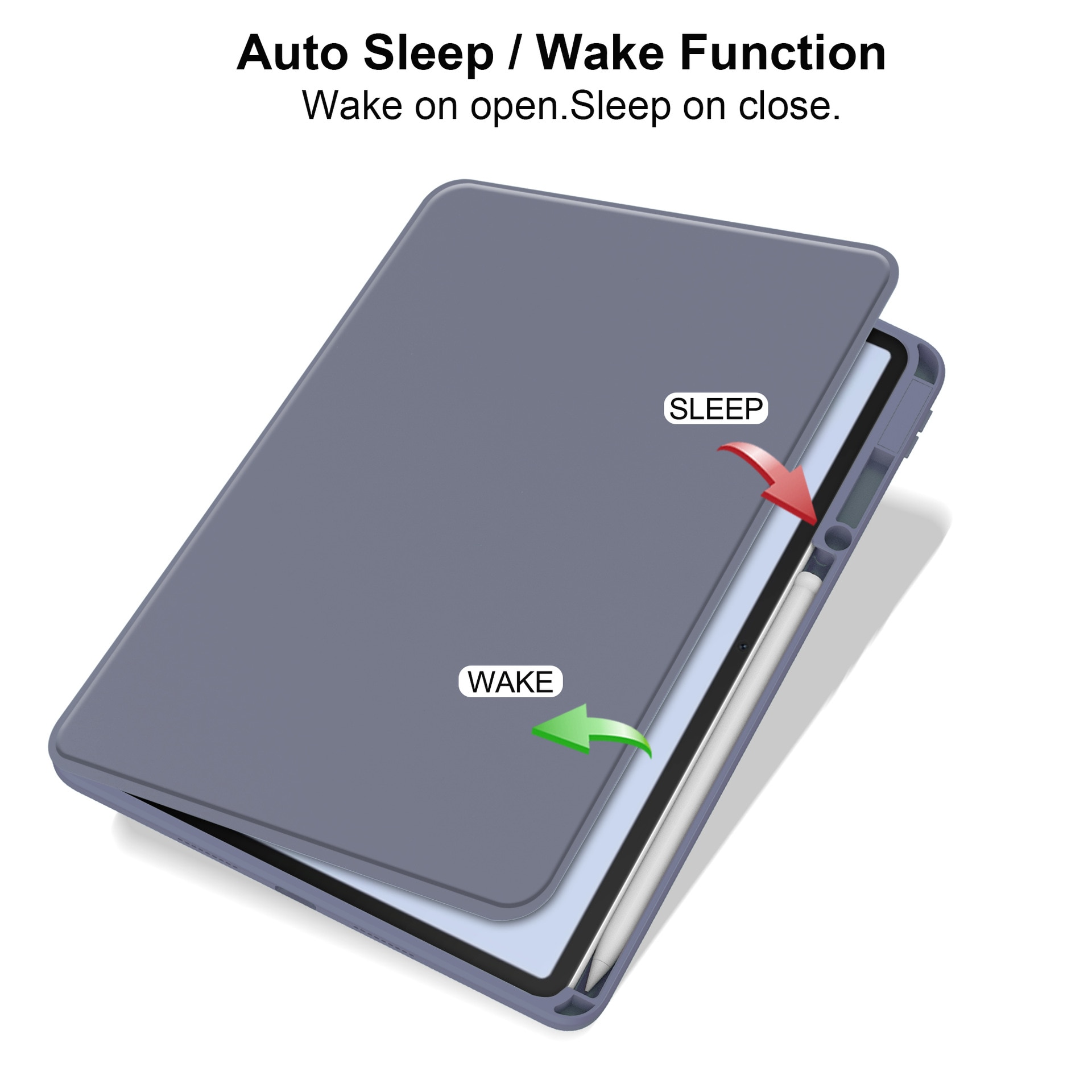 Pentru Lenovo Xiaoxin Pad 2024, 11-inch TB-331FC, Tab M11 11-inch 2023 TB-330FU, Premium PU Leather Folding Stand, piele transparenta, 360 de grade pivotant, inteligent Auto Sleep Wake cu Pen Holder caz de protectie, Violet