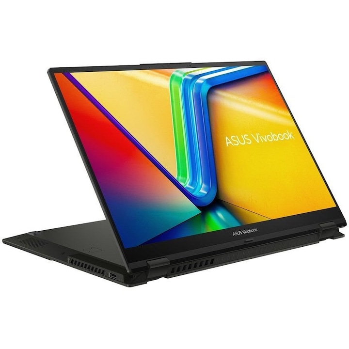 ASUS Vivobook S 16 Flip laptop, 16" WUXGA érintőképernyő, Intel® Core™ i5 1335U akár 4.6 GHz-ig, 16 GB RAM DDR4, 512 GB SSD, Intel® UHD Graphics, Harman Kardon, Windows 11 Home, Éjfekete