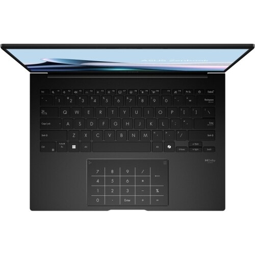 Laptop ASUS Zenbook 14, 14" WUXGA Touchscreen, AMD Ryzen™ 7 8840HS pana la 5.1 GHz, 16 GB RAM LPDDR5x, 512 GB SSD, AMD Radeon 780M, Harman Kardon, Windows 11 Home, Jade Black 512 GB