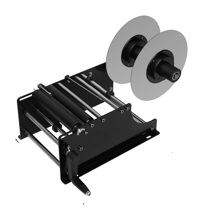 Masina manuala de etichetat sticle, precizie inalta ±0.5mm, viteza de etichetare 10-30 buc/min, neagra