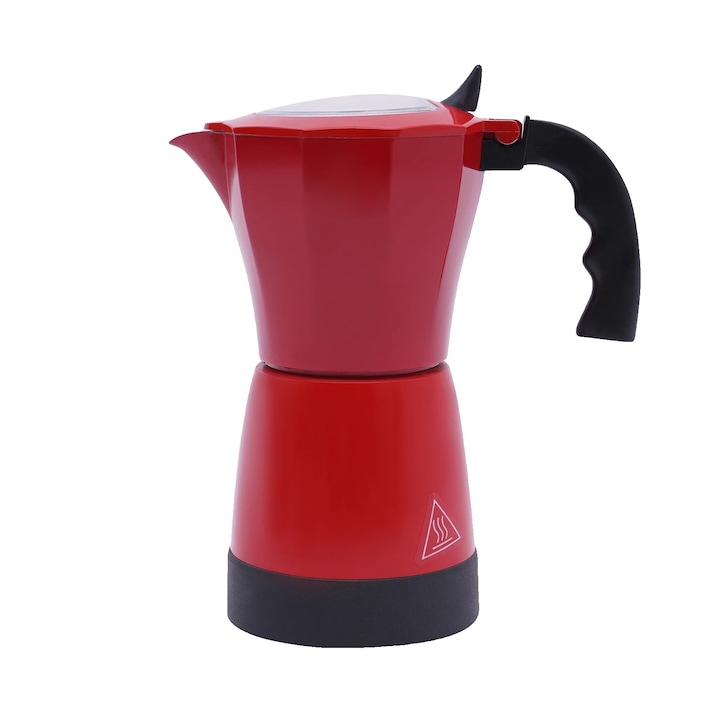 Cafetiera, 300ml, 480W, pentru 1-6 persoane, rosie