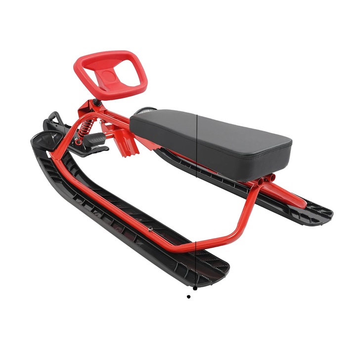 Sanie, constructie din otel carbon, loc de sezut din PU, rosie, 50x120x38cm