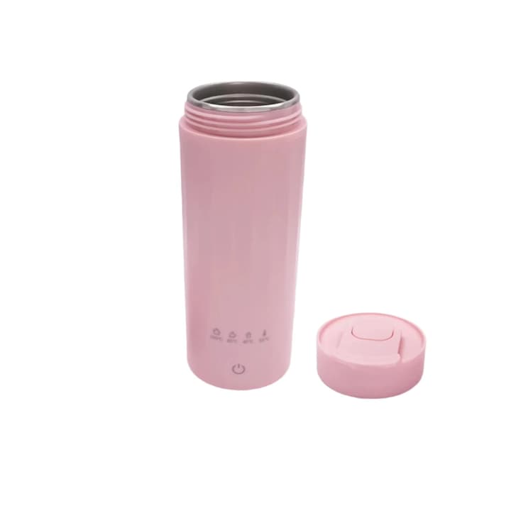 Fierbator electric de calatorie, 475 ml, 300 W, Multi-Temp, roz