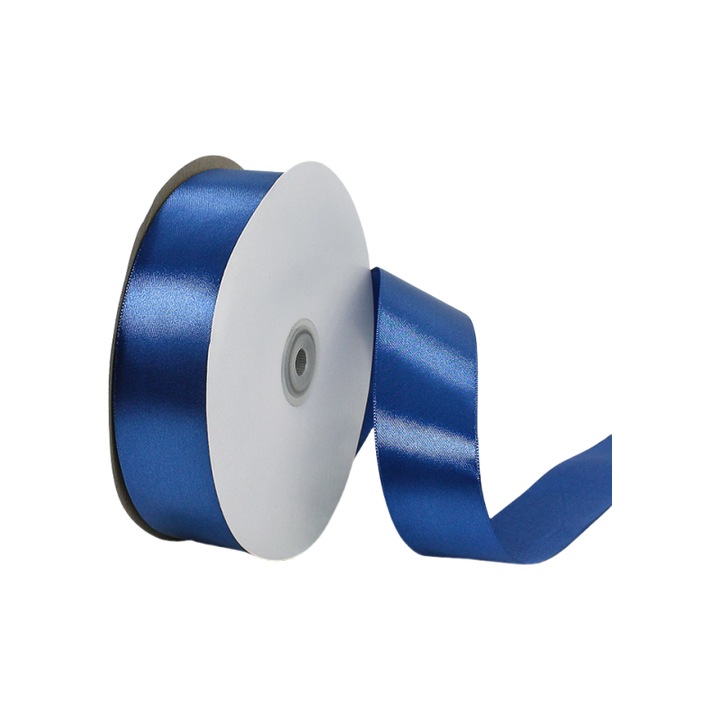 Panglica satinata, Poliester, 4x9100cm, Albastru