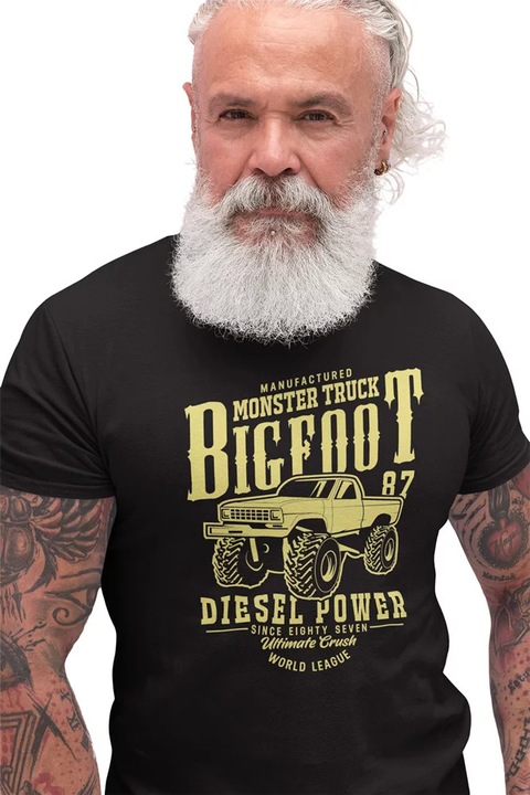 D&B Férfi/Unisex Póló ST00046 Big Foot Fekete-Méret 4XL