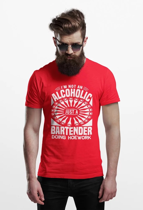 ST00056 Bartender, Piros