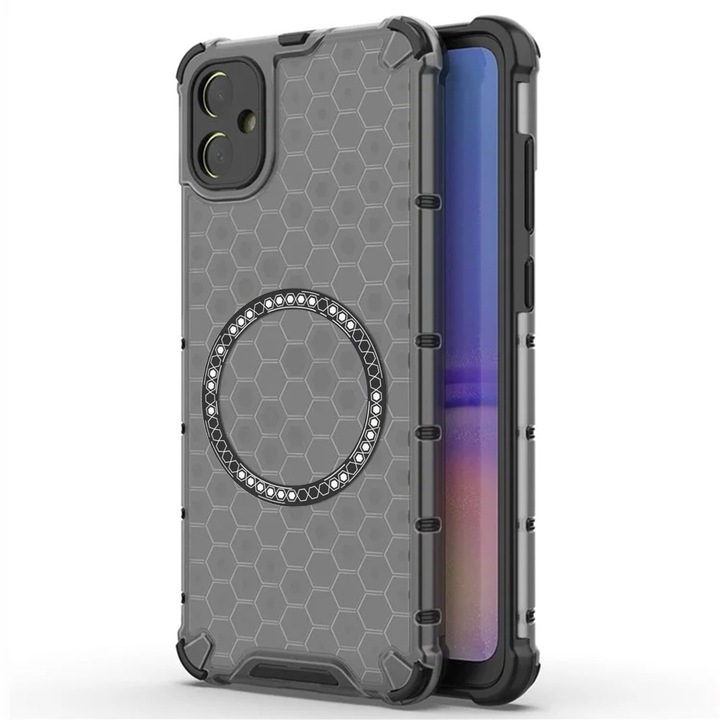 Husa telefon Techsuit HoneyComb Shield MagSafe pentru Samsung Galaxy A05, neagra/gri