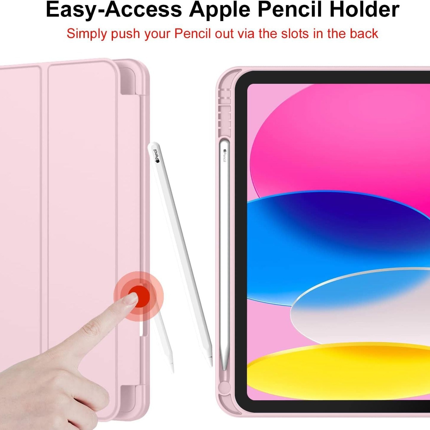 Husa Dicollas Pen compatibila cu iPad 10.9 inch 2022 Pink