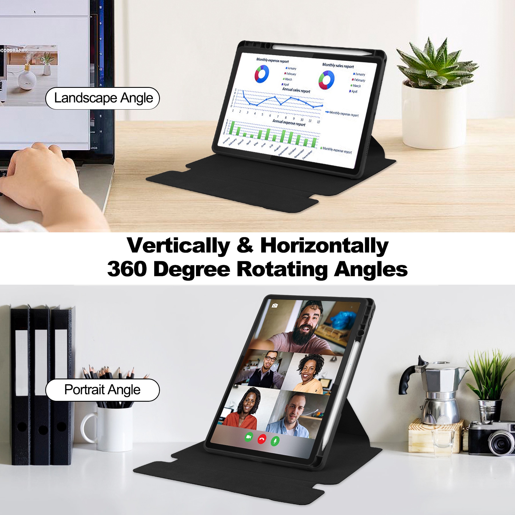Husa tableta ZYBLSSBB Lenovo Tab M11 11inch albastru 260x190x14mm rotativa Bluetooth