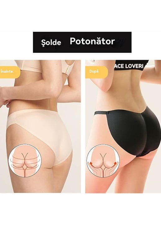 Set 2 Chiloti Modelatori pentru ridicarea fundului cu Perna 3D