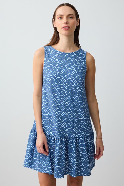 JIMMY KEY, Rochie cu model cu buline, Alb/Albastru