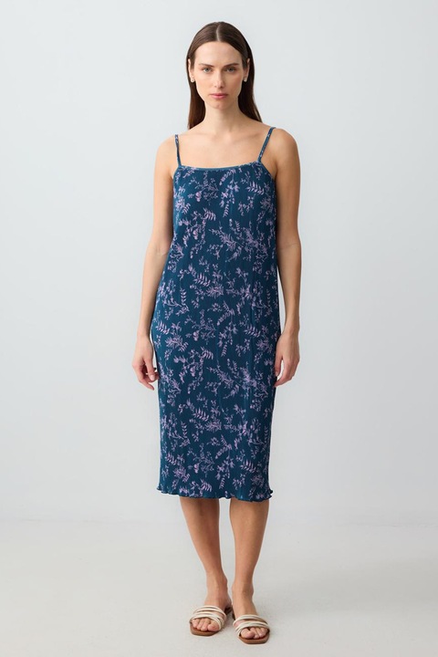 JIMMY KEY, Rochie midi cu model, Roz/Albastru petrol