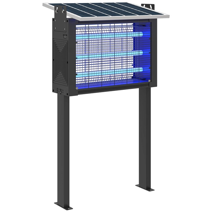 Външна лампа против комари, мощност 25W, елегантен дизайн, черна