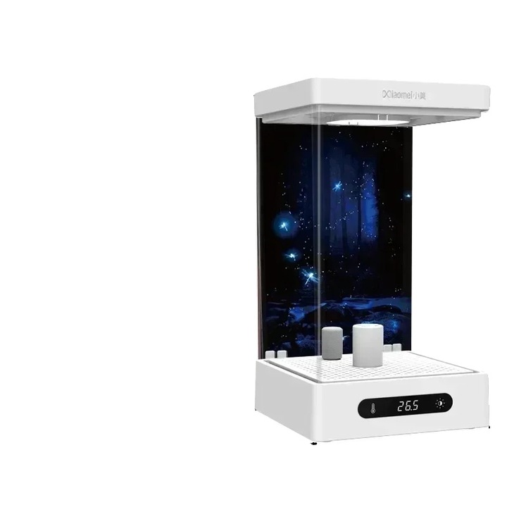 Okos Betta Akvárium, APP monitorozás, intelligens világítás, hőmérsékletkijelző, 205x129x114mm, 2L