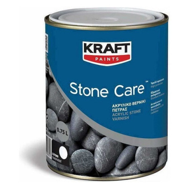 Прозрачен акрилен лак за камък на базата на разтворител Kraft stone care 0.75 л