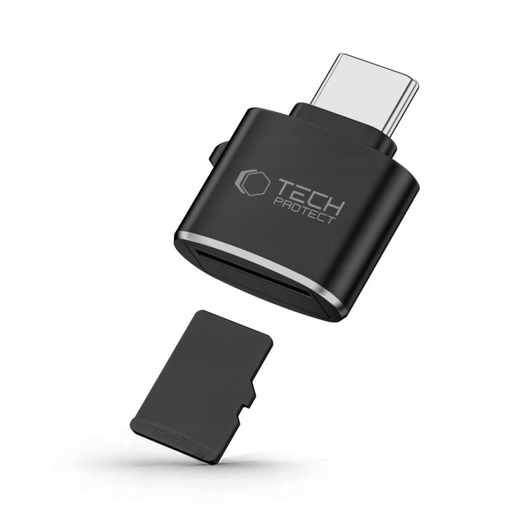 Адаптер: Tech-Protect Ultraboost - Type-C (USB-C) адаптер / с четец за MicroSD/TF карти