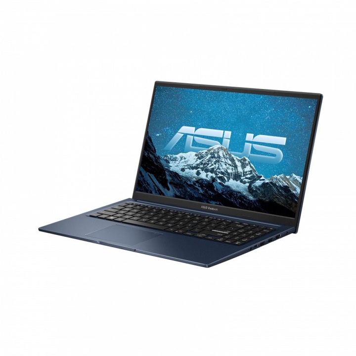 Asus Vivobook X15 Laptop, Intel i5-1335U, 8GB Memória, 1000GB SSD, 15.6" FullHD kijelző, Kék, Magyar billentyűzet, Böngésző, Vírusirtó, Windows 11 Pro