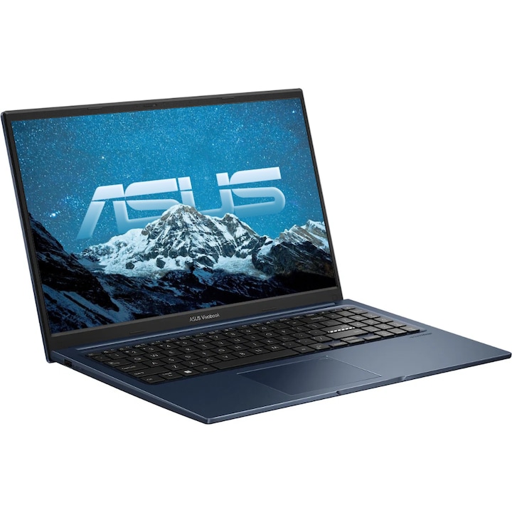 Asus Vivobook X15 Laptop, Intel i5-1335U, 12GB Memória, 1000GB SSD, 15.6" FullHD kijelző, Kék, Magyar billentyűzet, Böngésző, Vírusirtó, Windows 11 Pro