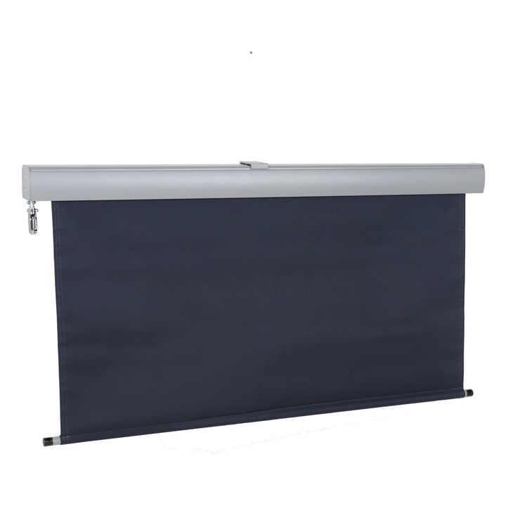 Paravan balcon 60393B2, tip rola, aluminiu + otel, gri antracit, 200 x 120 cm (L x l)