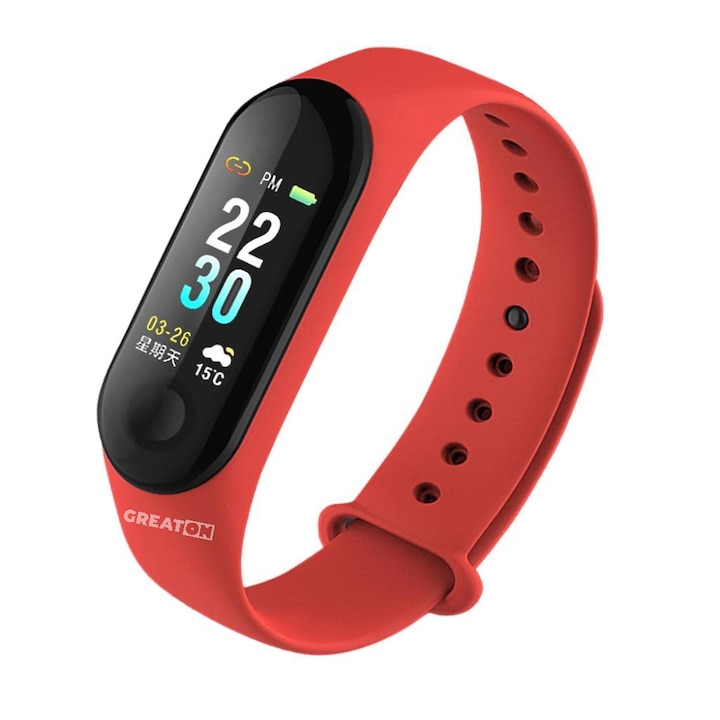 Bratara fitness, pedometru, contor de pasi si calorii, 4.5x3.4x2.2cm, mov