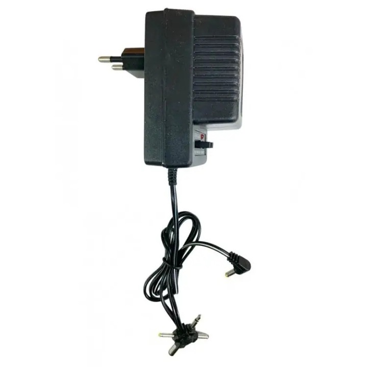 Адаптер 18w, 1000mA, универсален, захранващ, черен цвят