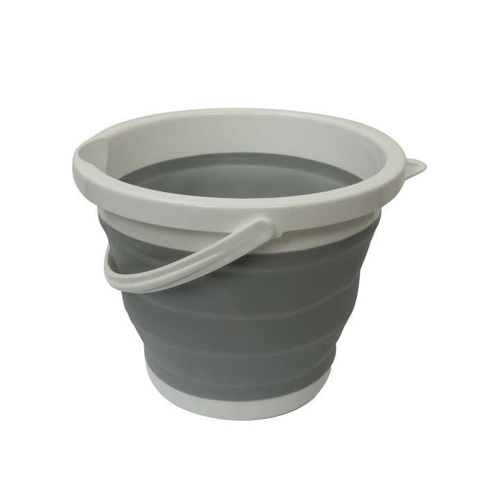 Galeata Office 1, pliabila, 25,5 x 21 x 16,5 cm, gri-alb