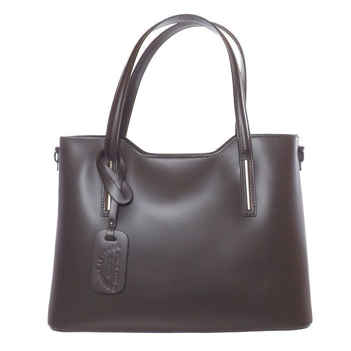 Női táska,, barna, bőr, 34-36,5 x 25 x 15,5 cm