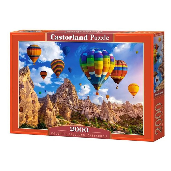 Пъзел Castorland от 2000 части - Цветни балони с горещ въздух, Кападокия (C-200900)