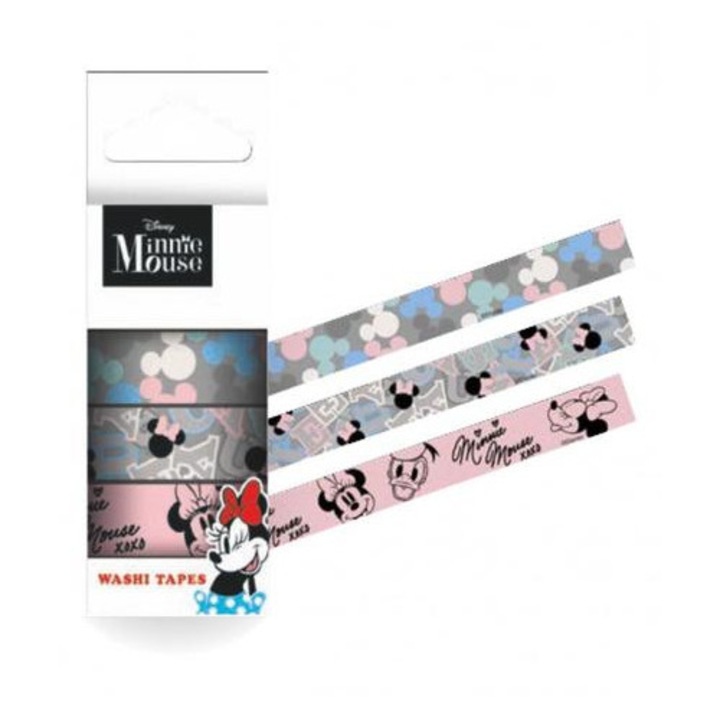 Coolpack - Disney - Minnie Mouse washi tape öntapadós dekorszalag - 3 db/csomag