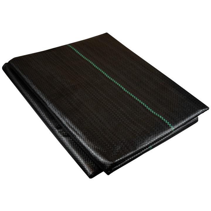 Set Folie agrotextil, antiburuieni, filtru UV, saltea de gradina, 90g/m2 2x 5m + 100x Ace de fixare pentru plasa de protectie plante, Sillar