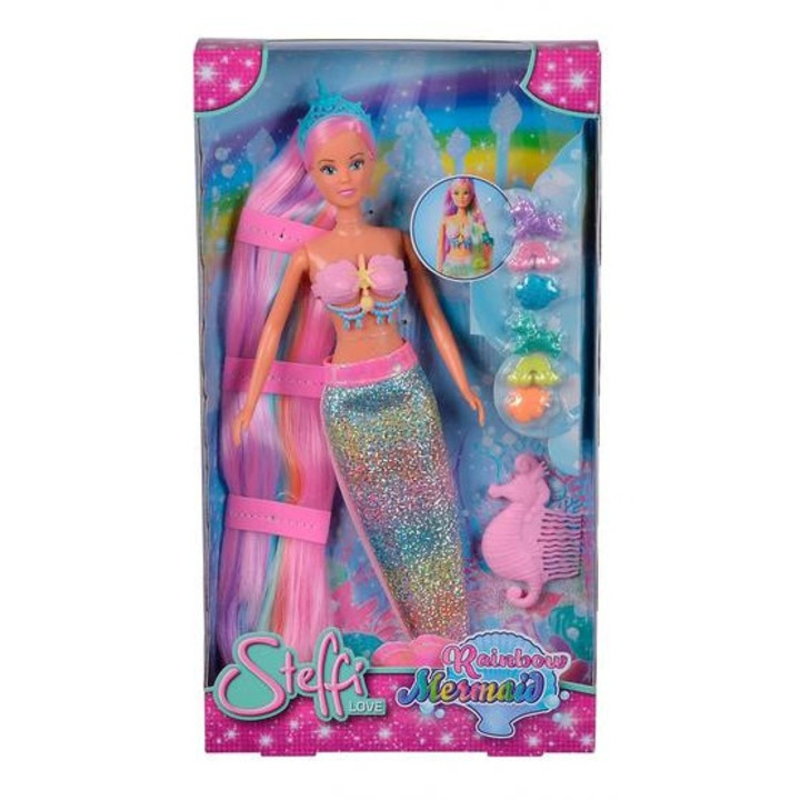 Simba Steffi Love - Szivárványos sellő baba