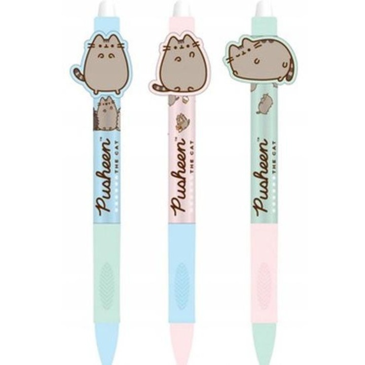 Pusheen cicás golyóstoll - radírozható - többféle (659317)