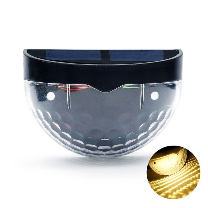 Lampa solara, AYSTOAYS®, 4 pachet, Incarcare cu solar, Impermeabil, IP55, ideala pentru curte, gardina, terase si balcoane, negru