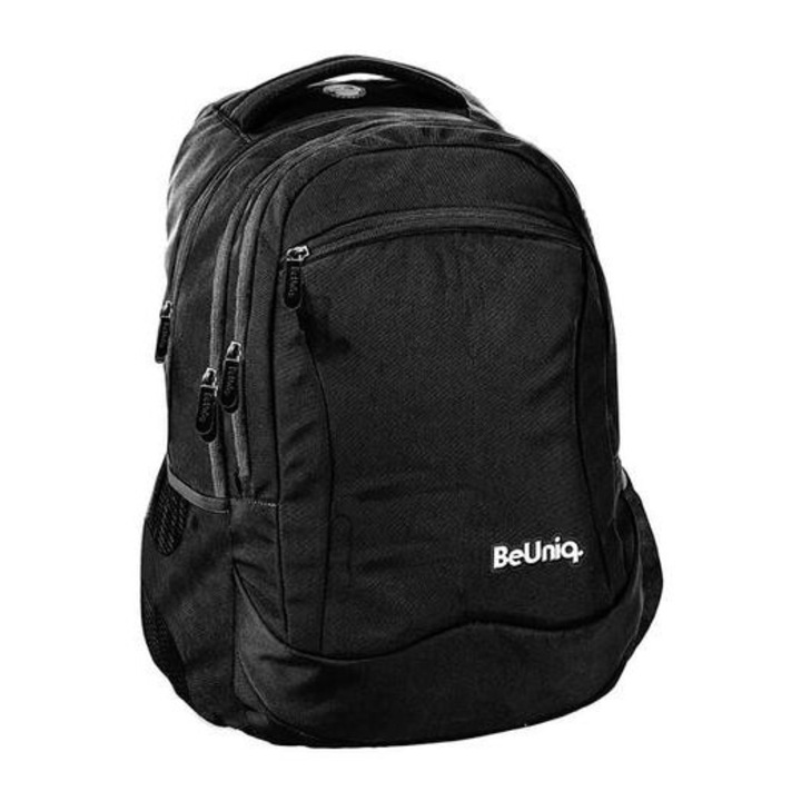 Ghiozdan scolar negru Paso, 3 compartimente