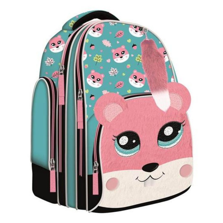 Bambino Premium - Mókusos ergonomikus iskolatáska, hátizsák - 2 rekeszes (663703)