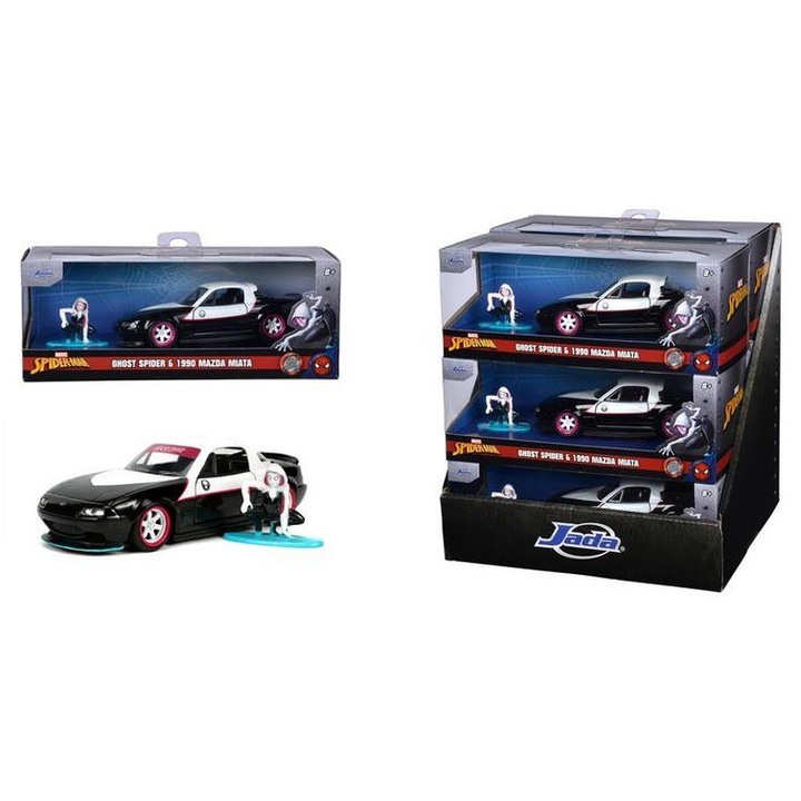 Masina Jada model metalic Mazda Miata 1990 cu figurina - 1:32