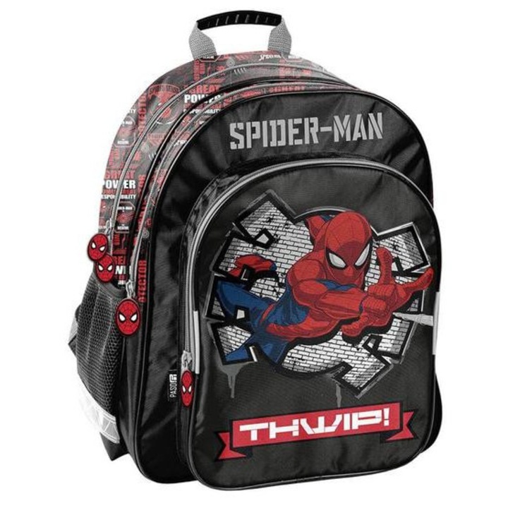 Ghiozdan scolar ergonomic Marvel, rucsac - 2 compartimente - Spider-Man - Thwip (SP24MM-090)
