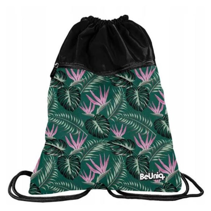 Rucsac cu snur BeUniq, geanta de sala - Jungle (PPRX21-713)
